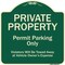 Signmission Designer Series-Private Property Permit Parking Violators Will Be Towed A, 18" x 18", G-1818-9774 A-DES-G-1818-9774 - alternate 1